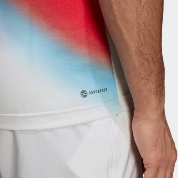 Final Price🎾Adidas Men's Melbourne Tennis Freelift Printed Tee - Picture 4 of 8